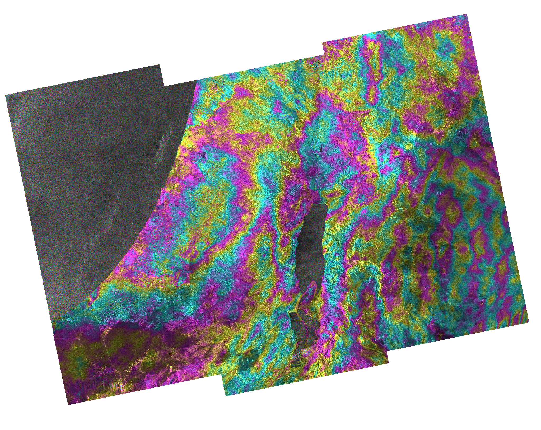 Interferogram derived from Sentinel-1 SAR over the Levant
